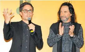  ??  ?? Gael García y Marco Antonio Solís