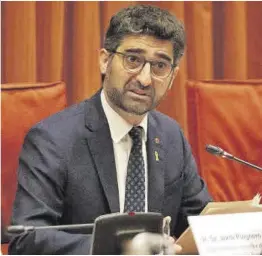  ?? David Zorrakino / Europa Press ?? El vicepresid­ent i conseller Jordi Puigneró, ahir al Parlament.