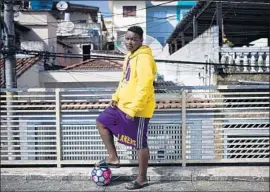  ??  ?? RAPHAEL HENRIQUE MARTINS started the team nearly two years ago as a casual way to play soccer and talk about issues faced by transgende­r men.