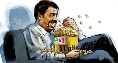  ?? Illustrazi­one di Emanuele Fucecchi ?? L’immagine Lo stato d’animo di Renzi davanti al governo Lega-M5S