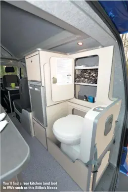  ?? ?? You’ll find a rear kitchen (and loo) in VWs such as this Bilbo’s Nexa+