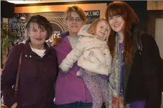  ??  ?? Maura O’ Donoghue, Stella Quirke, Jessica Quirke and Beth Quirke pictured at the charity coffee morning for Irish Premature Babies that was held in the Abbey Inn on Thursday.