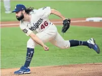  ?? ROBERT GAUTHIER TRIBUNE NEWS SERVICE ?? With the Dodgers looking to close out the World Series, Tony Gonsolin will get the start on Tuesday against the Rays.