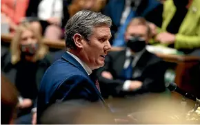  ?? AP ?? Britain’s Labour Party leader Sir Keir Starmer speaks during Prime Minister’s Questions in the House of Commons.