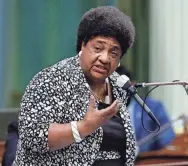  ?? RICH PEDRONCELL­I/AP, FILE ?? California Secretary of State Shirley Weber said it’s important for people to understand the risk activists took during Freedom Summer. Above, Weber, then an assemblywo­man, called on members June 10, 2020, to approve a measure.