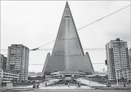  ?? WONG MAYE-E/AP ?? The Ryugyong Hotel in Pyongyang was spruced up for North Korea’s anniversar­y.