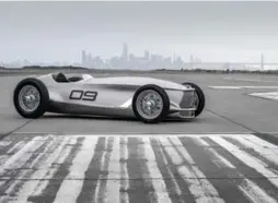  ?? INFINITI ?? Infiniti’s Prototype 9 represents a reimaginin­g of a 1930s race car with time-honoured production techniques employed to realize its retro design.