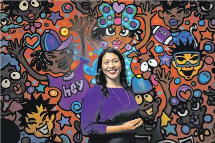  ?? Carlos Avila Gonzalez / The Chronicle ?? Mayoral candidate London Breed visits the African American Art & Culture Complex, her favorite spot in San Francisco.