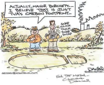  ?? PROVIDED BY TIM BURCHETT ?? Charlie Daniel drew this editorial cartoon about U.S. Rep. Tim Burchett when he was the mayor of Knox County.