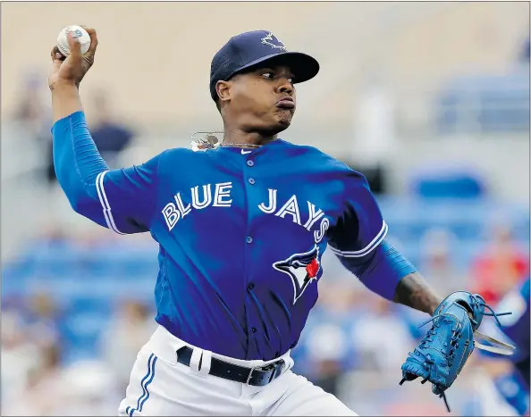  ??  ?? A healthy Marcus Stroman gets the start Sunday as the Blue Jays open the season in Tampa against the Rays.