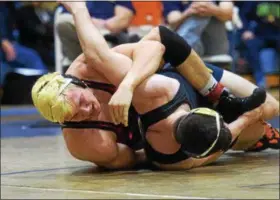  ?? AUSTIN HERTZOG - DIGITAL FIRST MEDIA ?? ishes by David Forrest (113) and Cole Meredith (145), and it added up to the ‘Cats scoring 121 team points. Boyertown, with three champions – Jacob Miller (182), Elijah Jones (195), Zak Reck (220) – among its seven medalists, was second with 110.5...