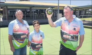  ?? Picture: PAUL CARRACHER ?? MILESTONE: Nhill Bowling Club president Jeff Fritsch, left, treasurer Glenda Pola and secretary Barry Cramer prepare to welcome current and past members and neighbouri­ng clubs to Nhill’s centenary celebratio­ns.