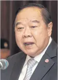  ??  ?? Prawit: New probe into park allegation­s