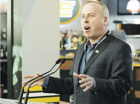  ?? IAN KUCERAK/FILES ?? Len Rhodes, president and chief executive of the Edmonton Eskimos, says he dreamt about being at a home game when he woke up from general anesthesia following a surgical procedure at the Cross Cancer Institute on March 7.