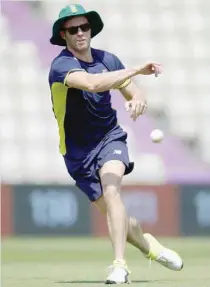  ?? — Reuters ?? South Africa’s AB de Villiers during nets.