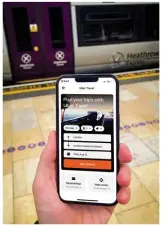  ?? ?? ABOVE: Passengers can now book Heathrow Express tickets via the new Uber Travel offering