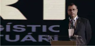  ?? Alessandro Dias / Estúdio Folha ?? Ricardo Falcão, presidente do Conselho do Norte Export, durante apresentaç­ão do Norte Export, em Brasília