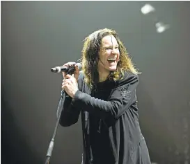  ?? ROSS HALFIN/BLACK SABBATH ?? Ozzy Osbourne performs with Black Sabbath during the band's farewell tour stop in Omaha, Nebraska, on Jan, 20. Osbourne and his band mates were in fine form Tuesday night when Black Sabbath performed at SAP Center in San Jose.