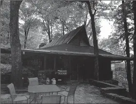  ?? Courtesy Arkansas Historic Preservati­on Program ?? Deepwood House at 4697 W. Finger Road in Fayettevil­le is seen in the woods of Kessler Mountain. Late architect Herb Fowler and his family lived in the home, which could be considered for the National Register of Historic Places.