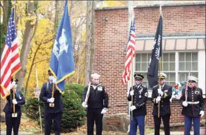  ??  ?? A special service was conducted at VFW Post 399 Wednesday in Westport to commemorat­e Veterans Day.