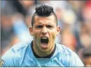  ??  ?? SERGIO AGUERO: City striker has scored 11 goals in as many matches