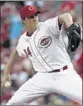  ?? AL BEHRMAN/ASSOCIATED PRESS ?? Cincinnati’s Homer Bailey became the first pitcher to throw a no-hitter this season Tuesday, against the Giants.