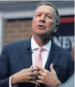  ?? AP FILE ?? ANOTHER ONE: Republican Ohio Gov. John Kasich gestures during an April visit to New England College in Henniker, N.H. He’s expected back in New Hampshire next week, likely thinking toward another presidenti­al run.