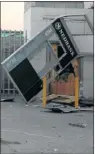  ??  ?? BLOWN OPEN: The ATM which was targeted in Kwazakhele