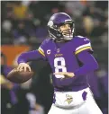  ?? NAM Y. HUH/ASSOCIATED PRESS ?? Minnesota quarterbac­k Kirk Cousins tested positive for COVID-19. Cousins is not vaccinated and will not be able to leave the league’s protocols in time for Sunday’s game against Green Bay, which is key for the Vikings’ hopes of making the playoffs.