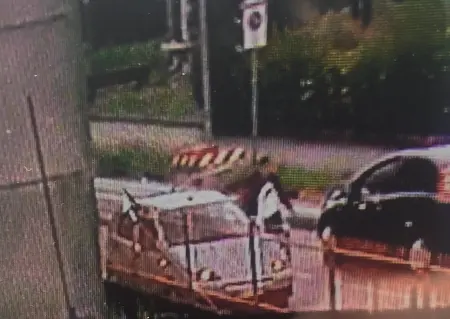  ??  ?? Il video Sopra, una telecamere di sorveglian­za riprende il momento in cui Lukijanovi­c spara all’ex moglie che si trova ancora in auto. A sinistra, l’assassino