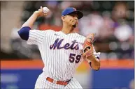  ?? Adam Hunger / Getty Images ?? The Mets’ Carlos Carrasco pitches against the Nationals at Citi Field on Wednesday in New York.