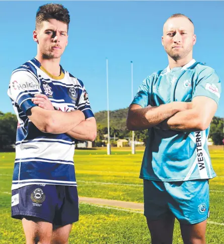  ?? Picture: ALIX SWEENEY ?? CRACKER: Brothers’ Bohdi Kersh and Western Suburbs’ Taylor Bail, ahead of their clash on the weekend.