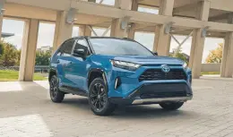  ?? TOYOTA ?? The 2024 RAV4 Hybrid gets up to an 39 mpg and is quicker than a standard RAV4.