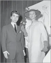  ?? Keystone-France/Gamma-Keystone ?? BREAKOUT STAR Lagerfeld’s sketch of a yellow wool coat with a deep V in the back won him the top prize in the coat category in a Paris fashion competitio­n in 1954.