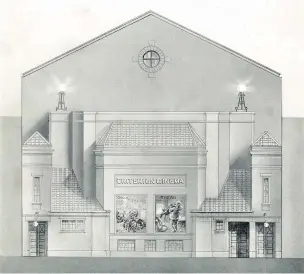  ??  ?? The ‘proposed elevation of the back of the new cinema in King Street’