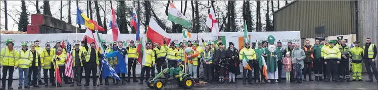  ?? (Photo: Katie Glavin) ?? Glennon Brothers held their own St Patrick’s Day parade to help fundraise for Fermoy Community Hospital.