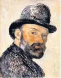  ??  ?? > Self portrait by Cézanne