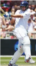  ??  ?? Durban dash: Cook hits to leg