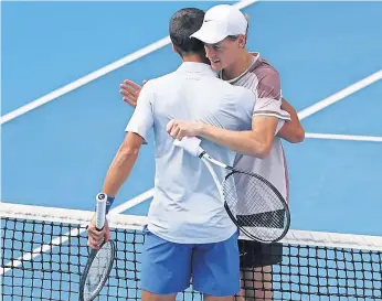  ?? ?? Jannik Sinner já fez história em Melbourne, ao afastar Novak Djokovic