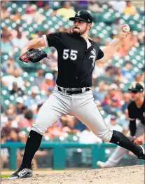  ?? GREGORY SHAMUS/GETTY ?? White Sox left-hander Carlos Rodon allowed three runs in the third inning Wednesday but shut out the Tigers over the next five innings in 6-5 win at Comerica Park in Detroit.