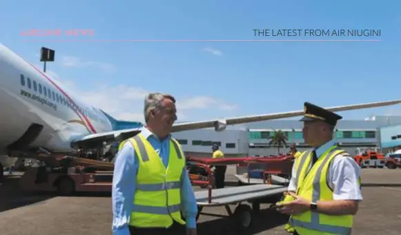  ??  ?? Alan Milne … on the tarmac (above) and fronting the media (opposite page). He was appointed as the managing director of Air Niugini just over a year ago.