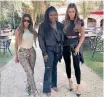  ?? ?? FROM left: Kim Kardashian, Natalie Franklin and Khloe Kardashian.