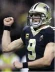  ?? CHRIS GRAYTHEN/GETTY IMAGES ?? Drew Brees, who will soon turn 39, led New Orleans to its first playoff win in four seasons on Sunday.