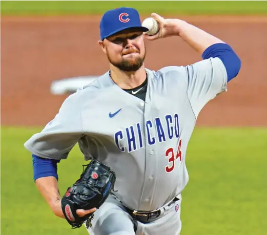  ?? GENE J. PUSKAR/AP ?? Cubs starting pitcher Jon Lester allowed no runs and four hits in six innings Monday night against the Pirates. He struck out one and walked one.