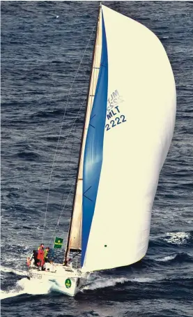  ??  ?? Artie, a J122 model, the boat that won the 2011 and 2014 editions of the Rolex Middle Sea Race for Malta and for Lee Satariano and Christian Ripard Photo: Rolex/Kurt Arrigo