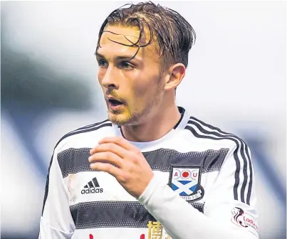  ?? SNS. ?? Jamie Thomas, pictured during a loan spell at Ayr last season, is no longer a United target.
