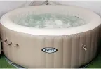  ??  ?? Hot item…an inflatable garden tub