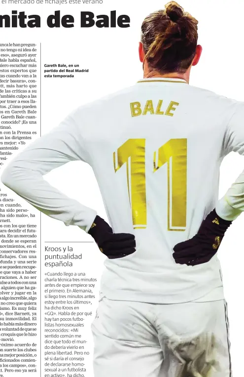 ?? ALBERTO R. ROLDÁN ?? Gareth Bale, en un partido del Real Madrid esta temporada