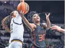  ?? MATT CASHORE-USA TODAY SPORTS ?? Miami guard Shayeann Day-Wilson (30) transfers to LSU.