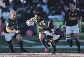  ??  ?? Setting the pace: The SA rugby sevens team has been described as a ‘jewel of the transforma­tion model’. Photo: Sarah Crabill/Gallo Images